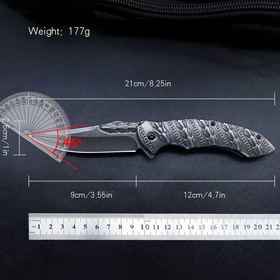 N9_K5 Outdoor folding knife 3D relief craft