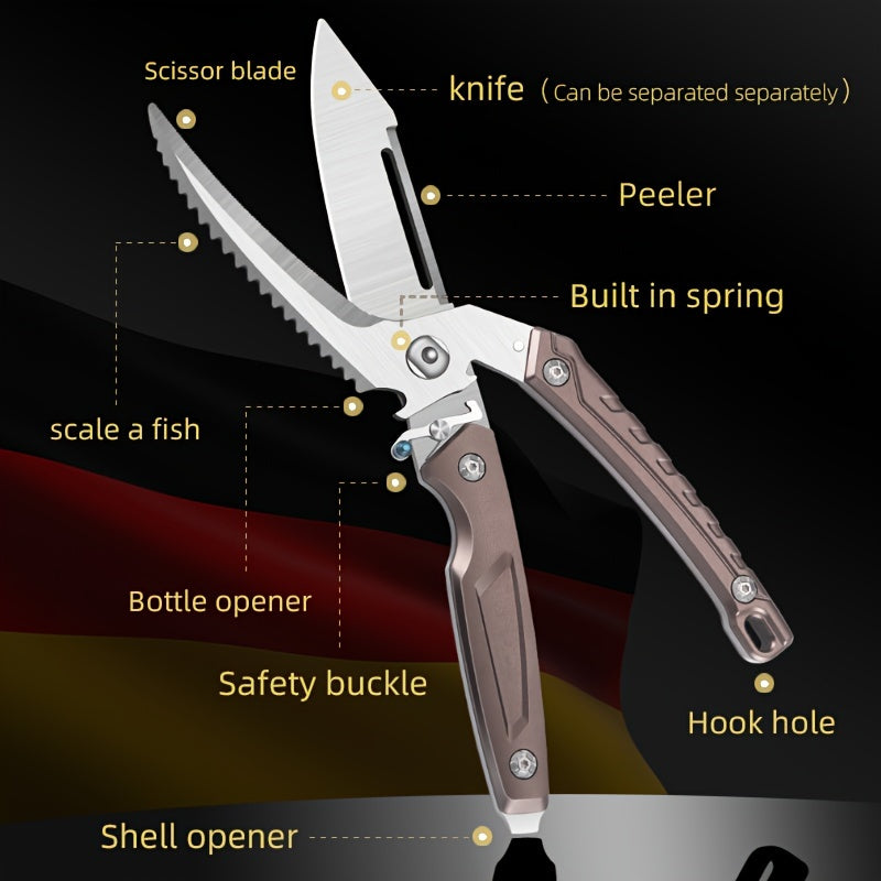 9N_Knife Multifunctional kitchen scissors outdoor camping scissors