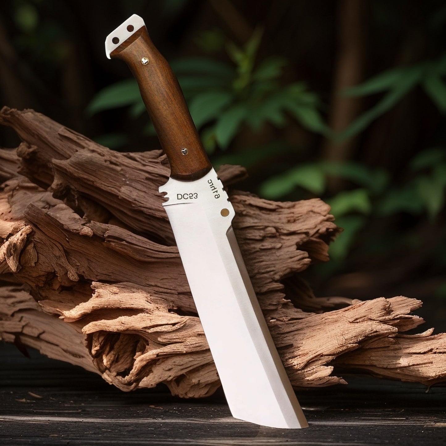 9N_Knife High hardness stainless steel outdoor chopping hatchet with sheath,
