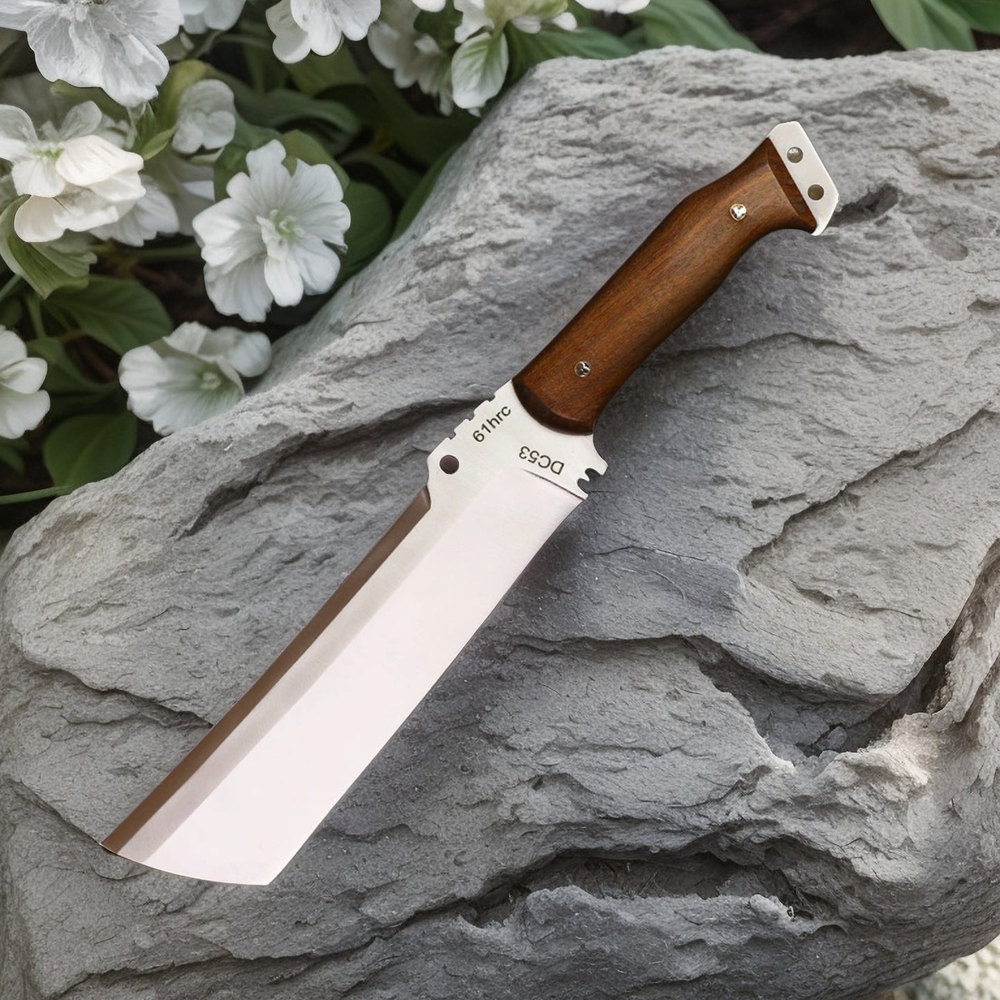 9N_Knife High hardness stainless steel outdoor chopping hatchet with sheath,
