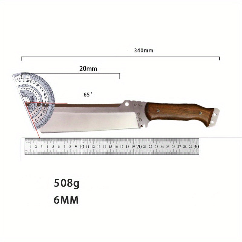 9N_Knife High hardness stainless steel outdoor chopping hatchet with sheath,